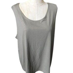 Chico's Size XL (3) Scoop Neck Metallic Finish Sleeveless STRETCH Tank style Top